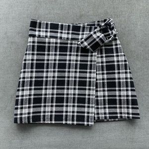 NWT Zara Plaid Mini Skirt